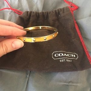 Coach gold studded bangle